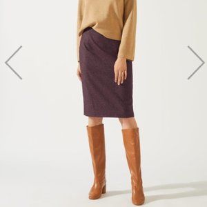 Vintage Donegal Tradition Boiled Wool Purple Pencil Skirt Fully Lined